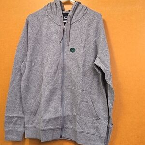 L.L. Bean Size M Shale Gray Washed Cotton Double Knit Hoodie